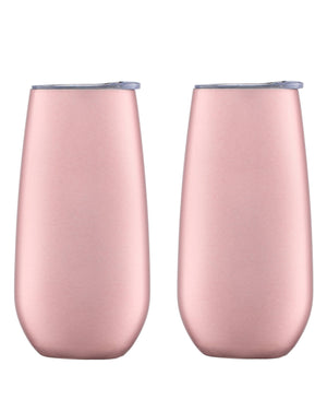 Lenox Cambridge 6 Oz Pink Stainless Steel Champagne Flutes, Set of 2 NO COLOR METAL E956PNTS1BM