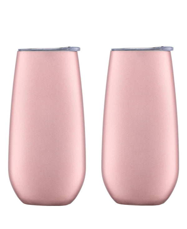 Lenox Cambridge 6 Oz Pink Stainless Steel Champagne Flutes, Set of 2 NO COLOR METAL E956PNTS1BM