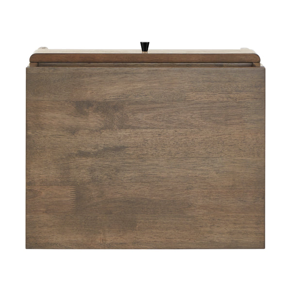 Homelegance By Top-Line Dominik Walnut Finish 1-Drawer Nightstand Brown Rubberwood