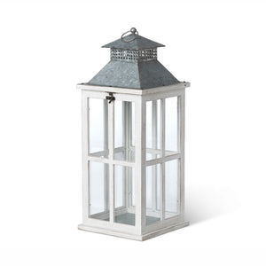 Park Hill Coastal Whitewash Lantern ELW20535