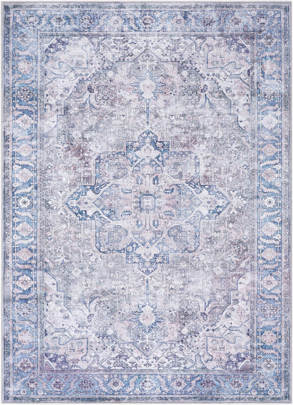Livabliss Georgina Flatweave Runner Rug Machine Woven Polyester for Hallway and Entryway Use Cream, Gray 7'10" x 10'2" GOR2303-710102