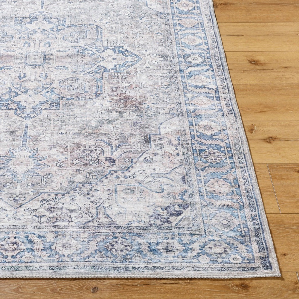 Livabliss Georgina Flatweave Runner Rug Machine Woven Polyester for Hallway and Entryway Use Cream, Gray 7'10" x 10'2" GOR2303-710102