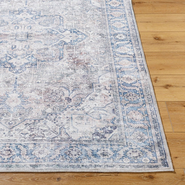 Livabliss Georgina Flatweave Runner Rug Machine Woven Polyester for Hallway and Entryway Use Cream, Gray 7'10" x 10'2" GOR2303-710102