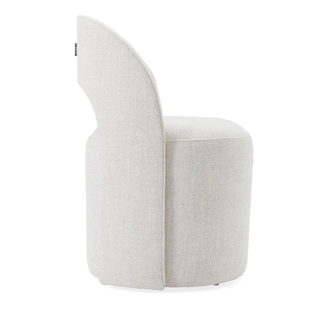 Vig Furniture Modrest Gordon - Elegant Cream Fabric Swivel Dining Chair With Sculptural Design For Modern Spaces Cream  Vgkk-kf-y2176-crm