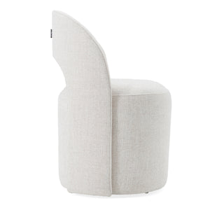 Vig Furniture Modrest Gordon - Elegant Cream Fabric Swivel Dining Chair With Sculptural Design For Modern Spaces Cream  Vgkk-kf-y2176-crm