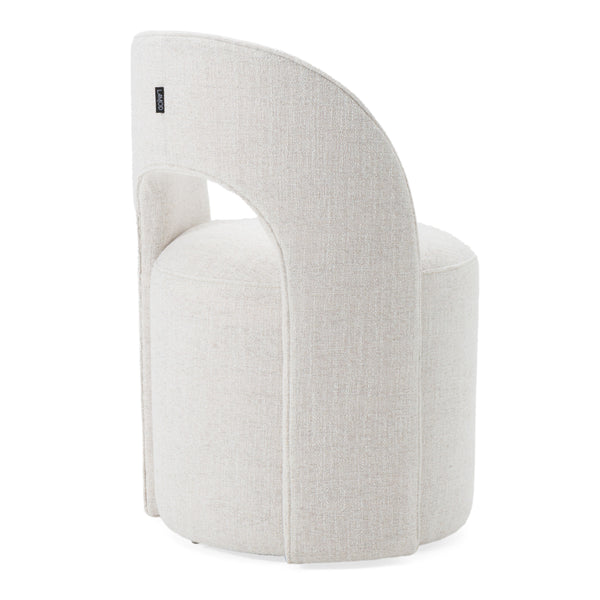 Vig Furniture Modrest Gordon - Elegant Cream Fabric Swivel Dining Chair With Sculptural Design For Modern Spaces Cream  Vgkk-kf-y2176-crm
