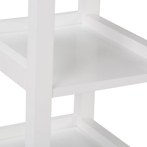 English Elm Acadian Bath Storage Tower – Sleek Pure White Cabinet With Adjustable Shelves For Modern Spaces B136P158499