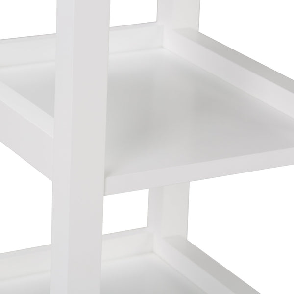 English Elm Acadian Bath Storage Tower – Sleek Pure White Cabinet With Adjustable Shelves For Modern Spaces B136P158499