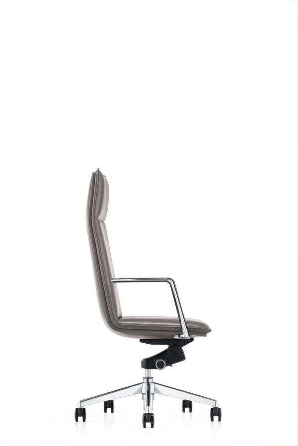 Vig Furniture Modrest Gorsky - Stylish Grey Vegan Leather Executive Office Chair With Adjustable Features Grey  Vgfua1819-gry-oc