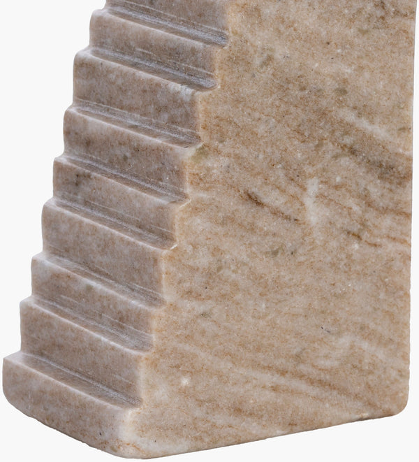 Surya Gates Of Troy Decorative Accent Bookend - Modern Stone Design, Eye-catching Home Décor, 7"H X 3"W Gray Stone Got001-set