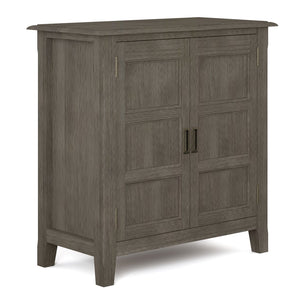 English Elm Burlington Low Storage Cabinet with Handcrafted Solid Wood, Transitional Design, Adjustable Shelves and Anti-Tip Safety Dark Brown B136P158509