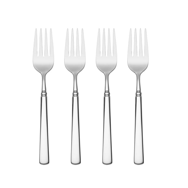 Lenox Oneida Easton Fine Flatware Salad Forks, Set of 4 Metallic, STAINLESS METAL 2267004D
