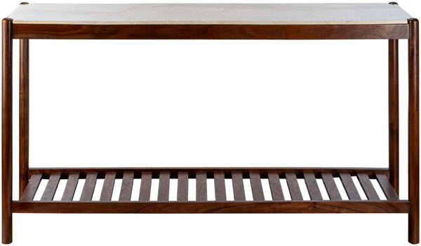 Guapa GPA-001 30"H x 56"W x 15"D Console Table GPA001-301556  Top: Cream; Base: Brown Surya