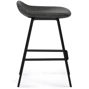 English Elm Dafney Counter Height Stools Set Of 2 - Stylish Distressed Charcoal Grey For Modern Spaces B136P158580