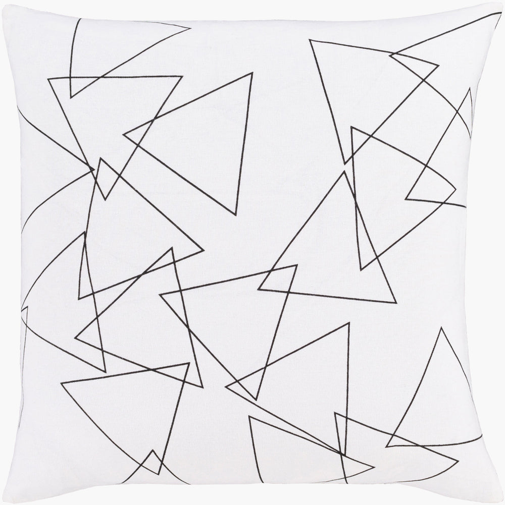 Surya Graphic Punch 18"X18" Durable Cotton Accent Pillow - Modern Design For Stylish Home Decor Revitalization White Cotton,Cotton Gpc005-1818