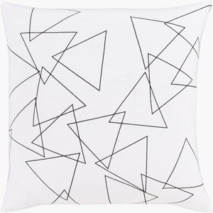 Surya Graphic Punch 18"X18" Durable Cotton Accent Pillow - Modern Design For Stylish Home Decor Revitalization White Cotton,Cotton Gpc005-1818