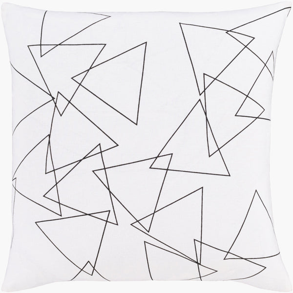 Surya Graphic Punch 18"X18" Durable Cotton Accent Pillow - Modern Design For Stylish Home Decor Revitalization White Cotton,Cotton Gpc005-1818
