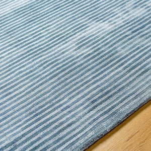 Surya Graphite 2' X 3' Handmade Area Rug - Luxurious Viscose With Modern High/Low Texture For Elegant Spaces Blue Viscose Gph54-23