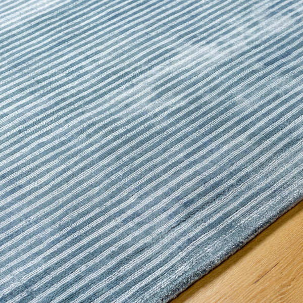 Surya Graphite 2' X 3' Handmade Area Rug - Luxurious Viscose With Modern High/Low Texture For Elegant Spaces Blue Viscose Gph54-23