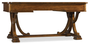 Hooker Furniture Tynecastle Rustic Writing Desk With Drop-Front Keyboard Drawer, Chestnut Distressed Alder Veneer Finish 5323-10459