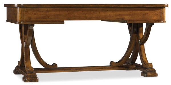 Hooker Furniture Tynecastle Rustic Writing Desk With Drop-Front Keyboard Drawer, Chestnut Distressed Alder Veneer Finish 5323-10459