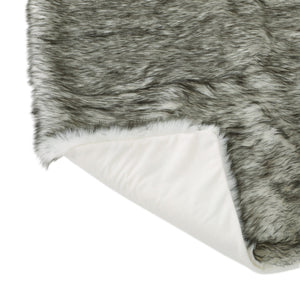 English Elm Christopher Knight Home® - BLANKET Luxurious Grey Faux Fur Throw 50"x60" Super Soft Cozy Pet-Friendly Warm Winter Accent 62633.00