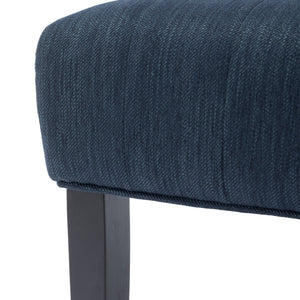English Elm Accent Slipper Chairs Set of Two Button Tufted Plush Upholstered Living Room Pair 70752.00NBLU