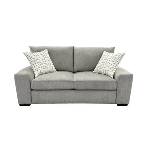 Porter Designs Clayton Modern Upholstered Loveseat – Chic Comfort For Stylish Living Rooms And Cozy Nights Gray Fabric 01-207-02-4345