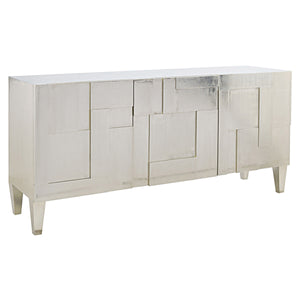 Bernhardt Bernhardt German Silver Carleton Console — 72"W Modern Entertainment Cabinet With Storage & Cable Management 369870