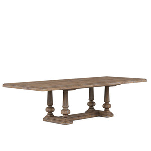 A.R.T. Furniture Architrave Trestle Dining Table – Elegant Almond Finish, Expandable From 96" To 136" For Gatherings! Brown Material, Pine Solids And Veneer,Resin 277238-2608