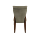 Homelegance By Top-Line Destan Velvet Upholstered Dining Chairs (Set of 2) Green Rubberwood