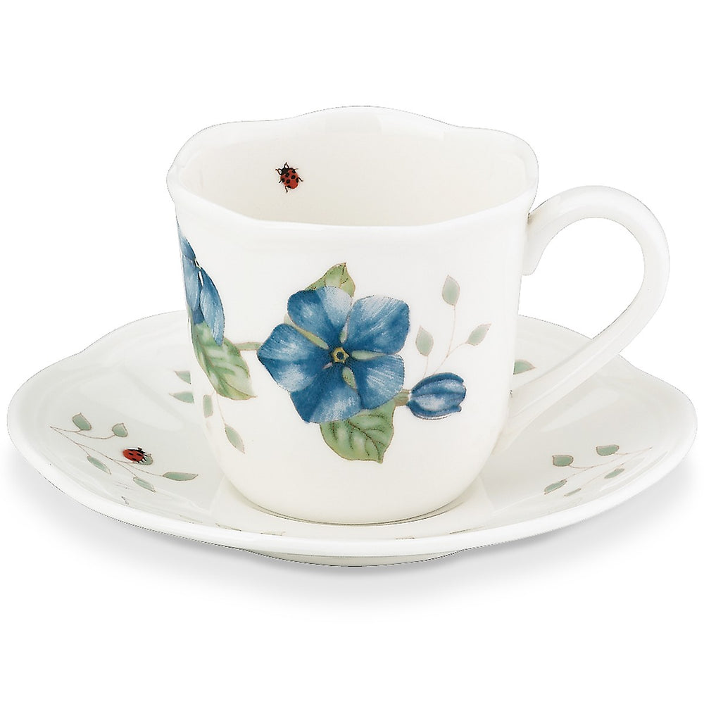 Lenox Butterfly Meadow Espresso Cup & Saucer Multi, WHITE PORCELAIN 808071