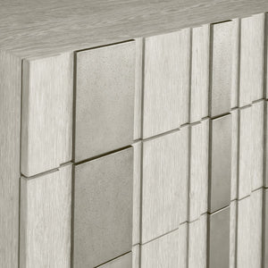 Bernhardt Bernhardt Tempo Nightstand With 3 Push-Open Drawers, Wire-Brushed Oak & Satin Nickel Overlays, Built-In Usb Charging 346232