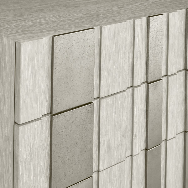 Bernhardt Bernhardt Tempo Nightstand With 3 Push-Open Drawers, Wire-Brushed Oak & Satin Nickel Overlays, Built-In Usb Charging 346232