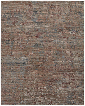 Feizy Rugs Conroe Hand-knotted Wool And Viscose Abstract Rug – Luxurious Modern Art For Your Home Décor Red,Blue Wool,Viscose Cro6827fredmlte50