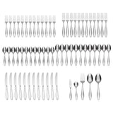 Lenox Oneida Comet 65 Piece Everyday Flatware Set, Service for 12 Metallic, STAINLESS METAL H008065B