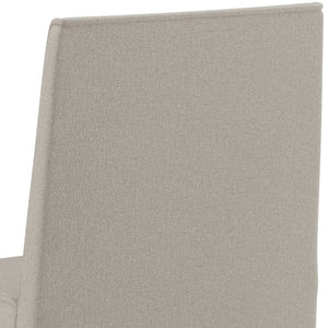 English Elm Bartow Upholstered Dining Chair Set of 2 in Natural — Rubberwood Legs, Foam Padding, Contemporary Piping B136P159925