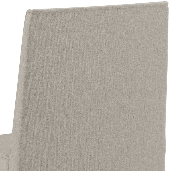 English Elm Bartow Upholstered Dining Chair Set of 2 in Natural — Rubberwood Legs, Foam Padding, Contemporary Piping B136P159925