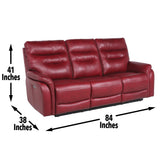 Steve Silver Fortuna Recliner Sofa Wine FT850SW