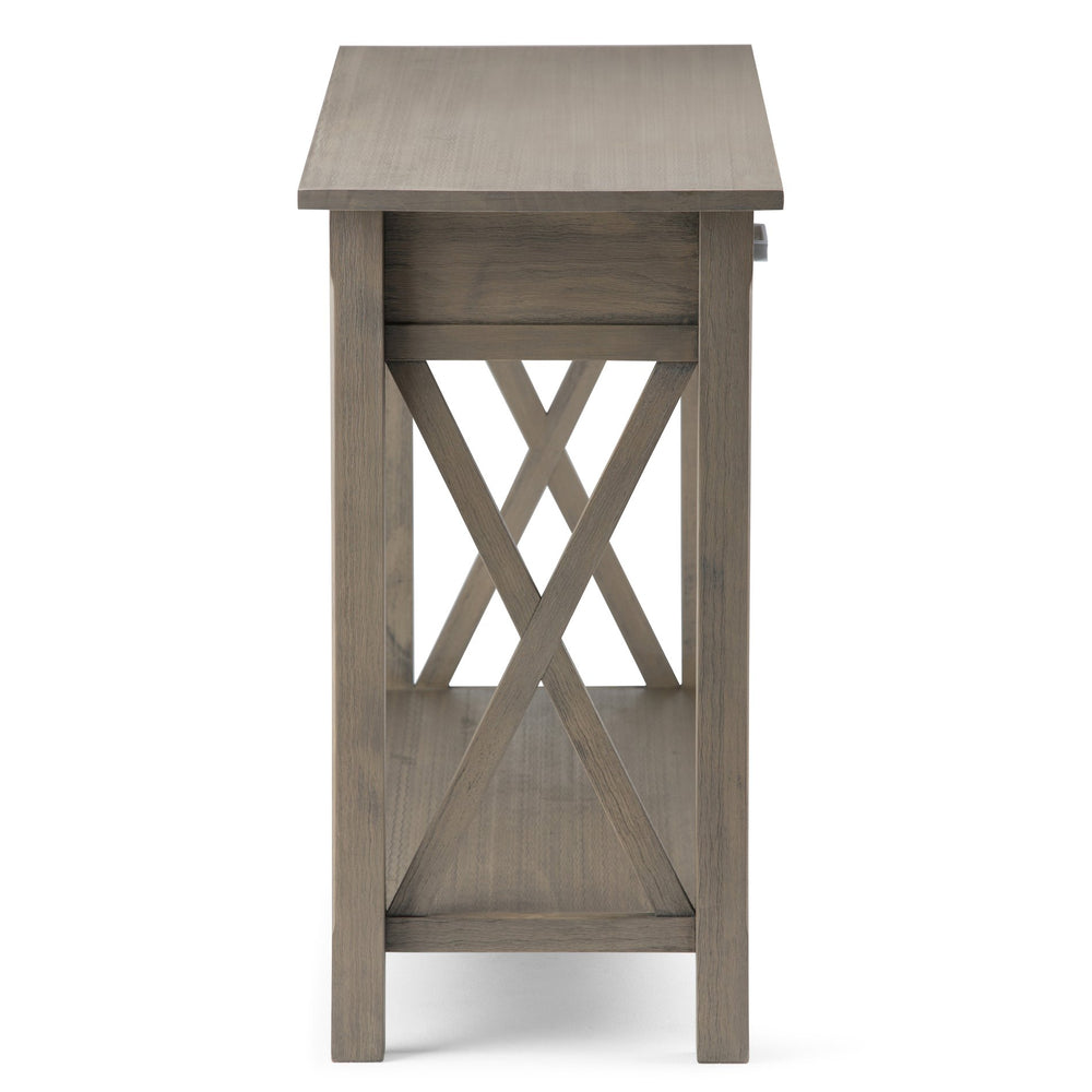 English Elm Kitchener Console Sofa Table - Rustic Farmhouse Grey With Storage, Stylish Design For Any Space B136P158209