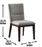 Steve Silver Amalie Side Chair Brown, Set of 2 AL4848SB