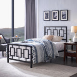 Christopher Knight Home® - Noble House - Claudia Modern Iron Twin Bed Frame, Flat Black