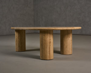 VIG Furniture Modrest Gracemont - Modern Travertine Marble Freeform Coffee Table VGBR-SBA-4962