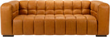 Grenoble GRB-002 29"H x 94"W x 34"D Sofa GRB-002  Upholstery: Brown; Base: Black Surya