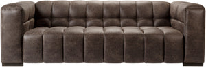 Grenoble GRB-004 29"H x 94"W x 34"D Sofa GRB-004  Upholstery: Charcoal; Base: Black Surya