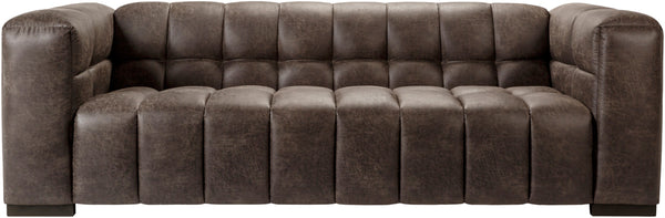 Grenoble GRB-004 29"H x 94"W x 34"D Sofa GRB-004  Upholstery: Charcoal; Base: Black Surya