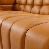 Grenoble GRB-002 29"H x 94"W x 34"D Sofa GRB-002  Upholstery: Brown; Base: Black Surya