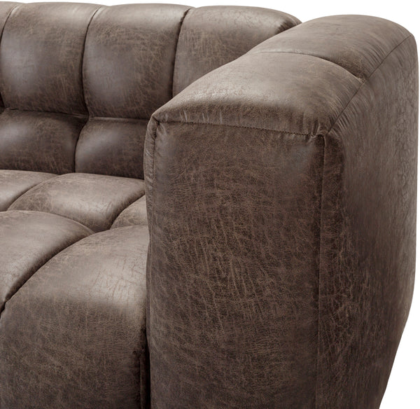 Grenoble GRB-004 29"H x 94"W x 34"D Sofa GRB-004  Upholstery: Charcoal; Base: Black Surya