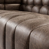 Grenoble GRB-004 29"H x 94"W x 34"D Sofa GRB-004  Upholstery: Charcoal; Base: Black Surya