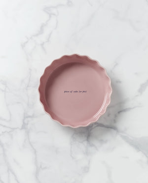 Lenox Kate Spade Make It Pop Stoneware "Piece of Cake" 11" Pie Dish Pink, PINK STONEWARE 894702